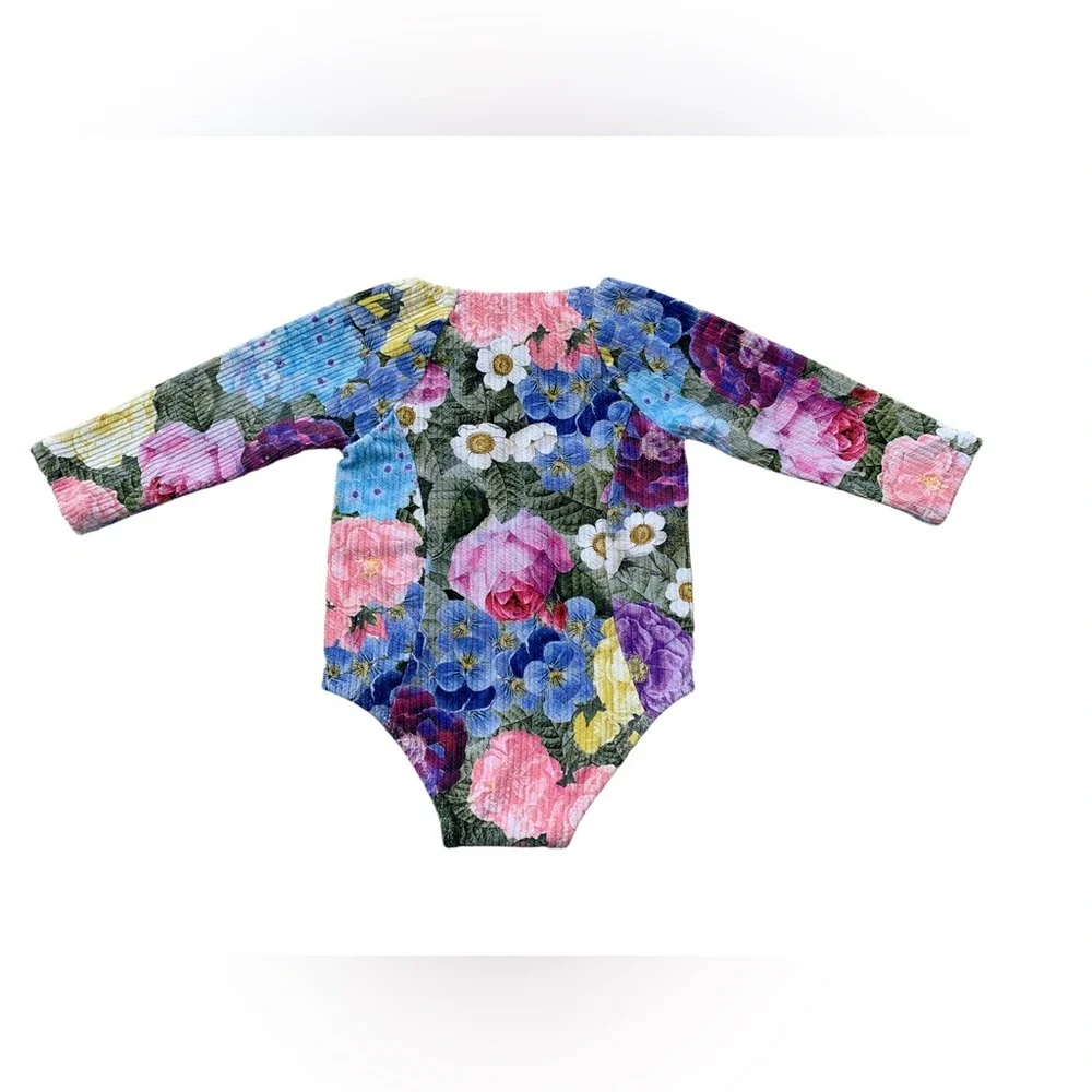 Show Me Your MuMu Mini Size 6-12 Months Floral Watercolor One Piece Swimsuit